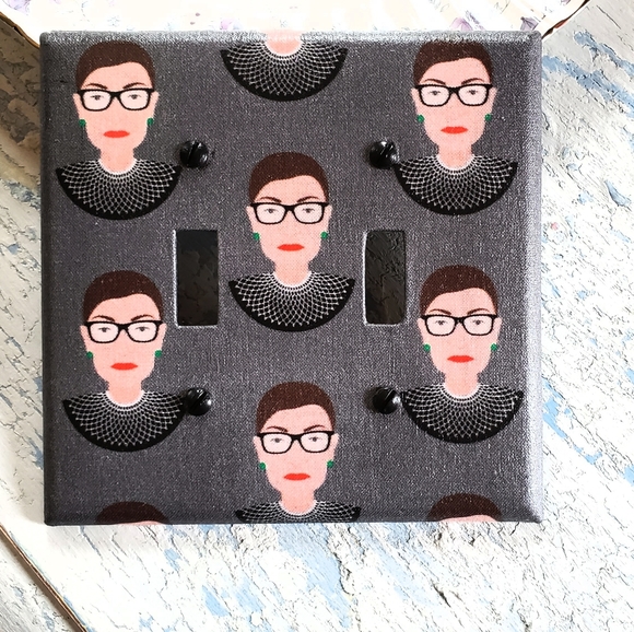 Ruth Bader Ginsburg Switch Plate Decoupage Art - Picture 6 of 10